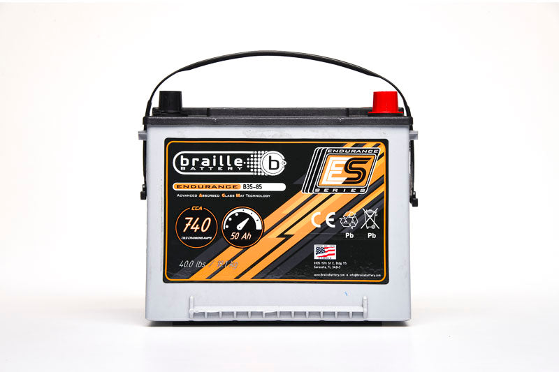 Braille Battery 35/85 Endurance AGM Battery 740 CCA - B35-85