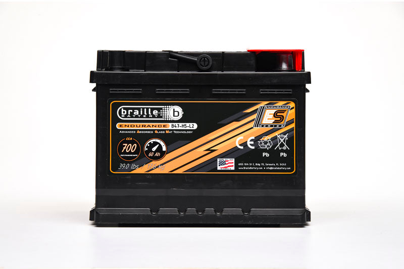 Braille Battery 47-H5-L2 Endurance AGM Battery 700 CCA - B47-H5-L2