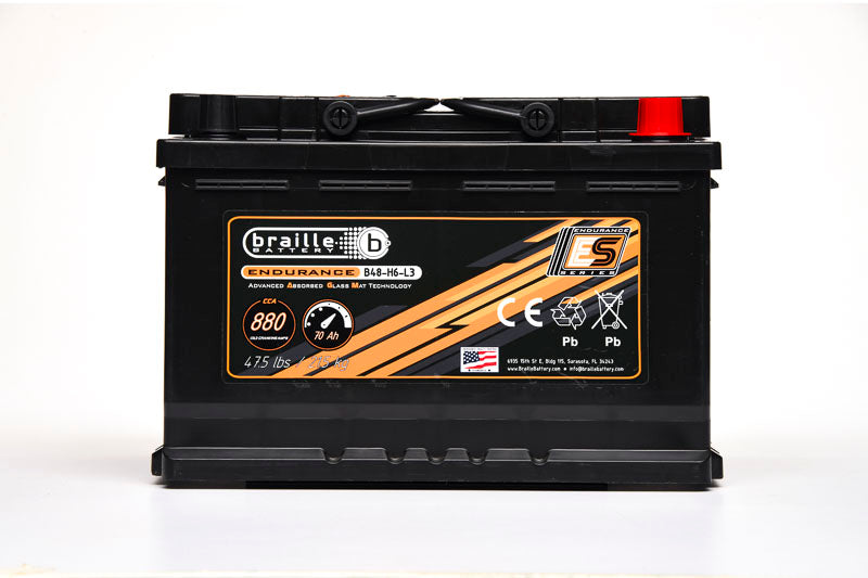 Braille Battery 48-H6-L3 Endurance AGM Battery 880CCA - B48-H6-L3