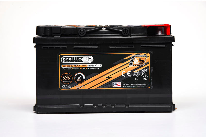 Braille Battery 94R-H7-L4 Endurance AGM Battery 930 CCA - B94R-H7-L4