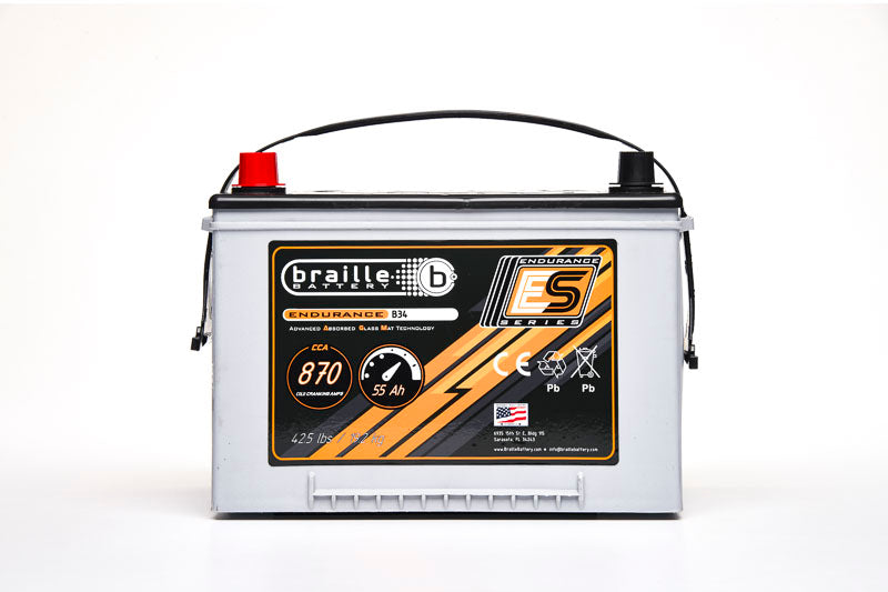 Braille Battery 34 Endurance AGM Battery 870 CCA - B34