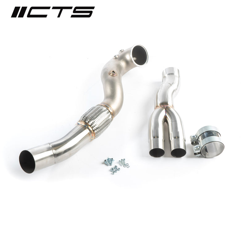 CTS Turbo 8V/8Y RS3 and 8S TTRS 2.5T EVO 3.5" Single High-Flow CAT
