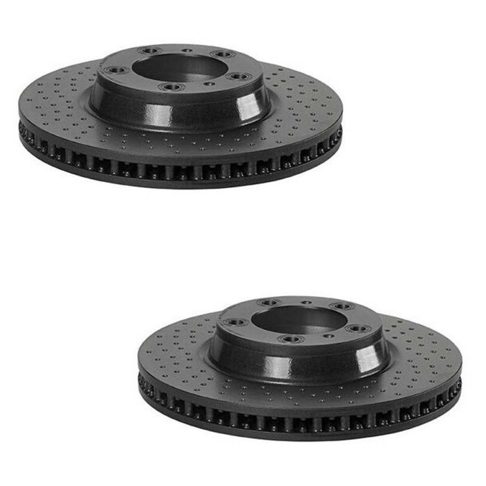 Porsche Disc Brake Pad and Rotor Kit – Front and Rear (330mm) (Cross-Drilled) (Ceramic) (EURO) 99635141005