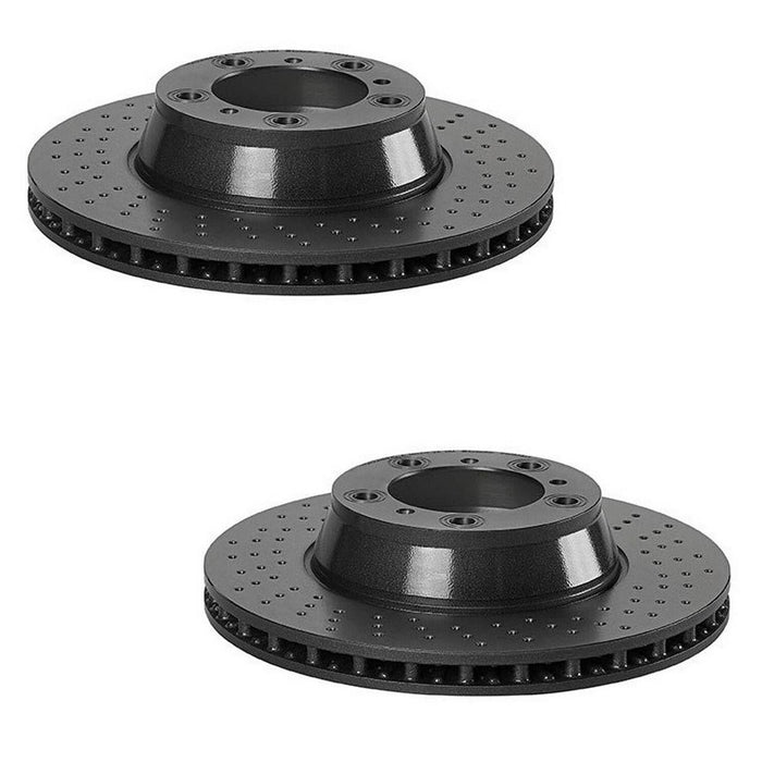 Porsche Disc Brake Pad and Rotor Kit – Front and Rear (330mm) (Cross-Drilled) (Ceramic) (EURO) 99635141005