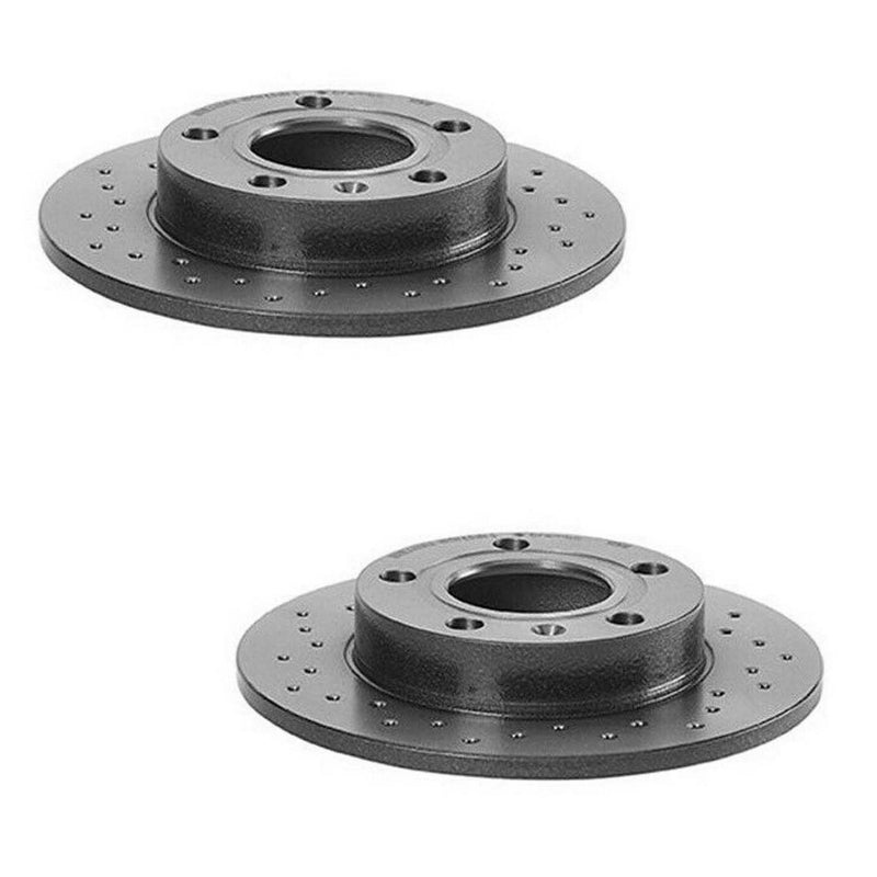 Audi Disc Brake Pad and Rotor Kit – Front and Rear (Xtra) (Cross-Drilled) (288mm) (245mm) (Ceramic) (EURO) 8E0615301Q