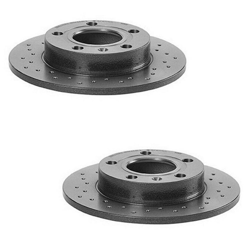 Audi Disc Brake Pad and Rotor Kit – Front and Rear (Xtra) (Cross-Drilled) (312mm) (245mm) (Ceramic) (EURO) 8E0615301R