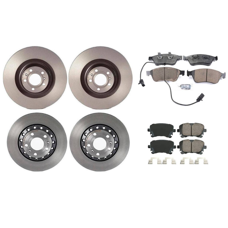 Audi Disc Brake Pad and Rotor Kit – Front and Rear (360mm/310mm) (Ceramic) (EURO) 4E0615301T