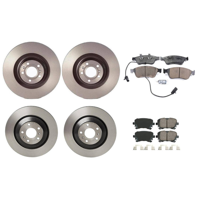 Audi Disc Brake Pad and Rotor Kit – Front and Rear (360mm/335mm) (Ceramic) (EURO) 4E0615301T