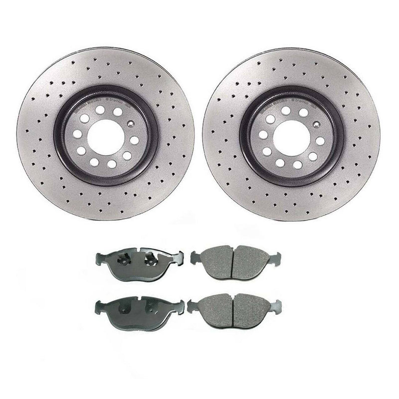 Audi Disc Brake Pad and Rotor Kit – Front (Xtra) (Drilled) (312mm) (Ceramic) (EURO) 8N0615301A