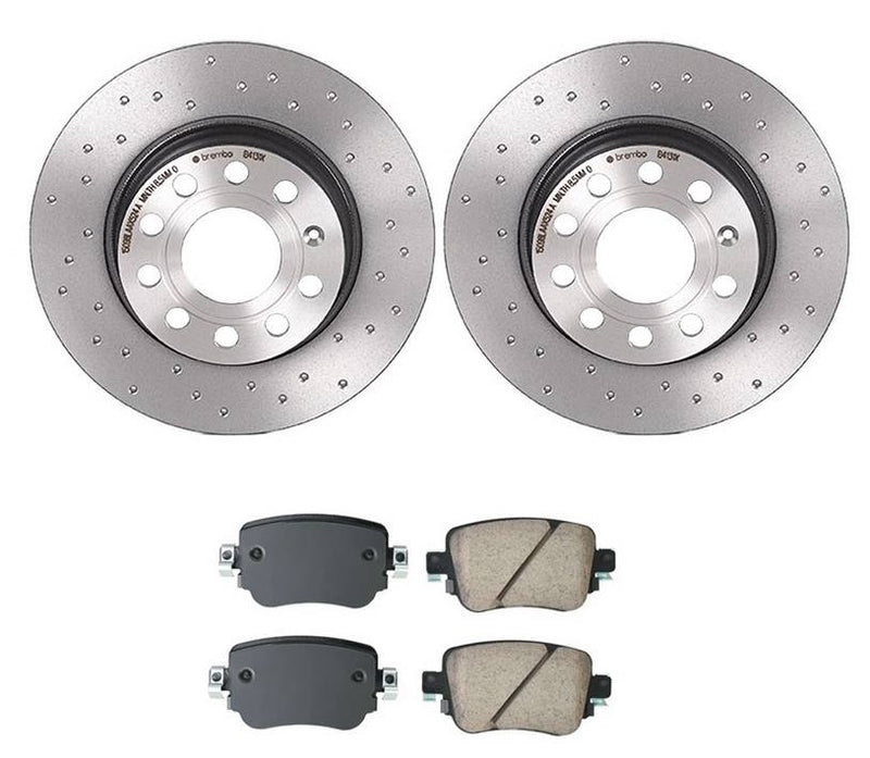 Volkswagen Disc Brake Pad and Rotor Kit – Rear (272mm) (Xtra) (Ceramic) (EURO) 6R0615601