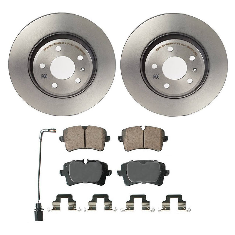 Audi Disc Brake Pad and Rotor Kit – Rear (300mm) (Ceramic) (EURO) 8K0615601M