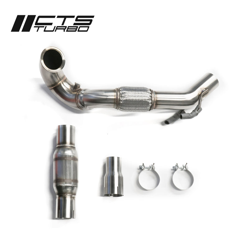 CTS Turbo MQB FWD Exhaust Downpipe with HIGH FLOW CAT (MK7/MK7.5 Golf, GTI, GLI, A3 FWD)