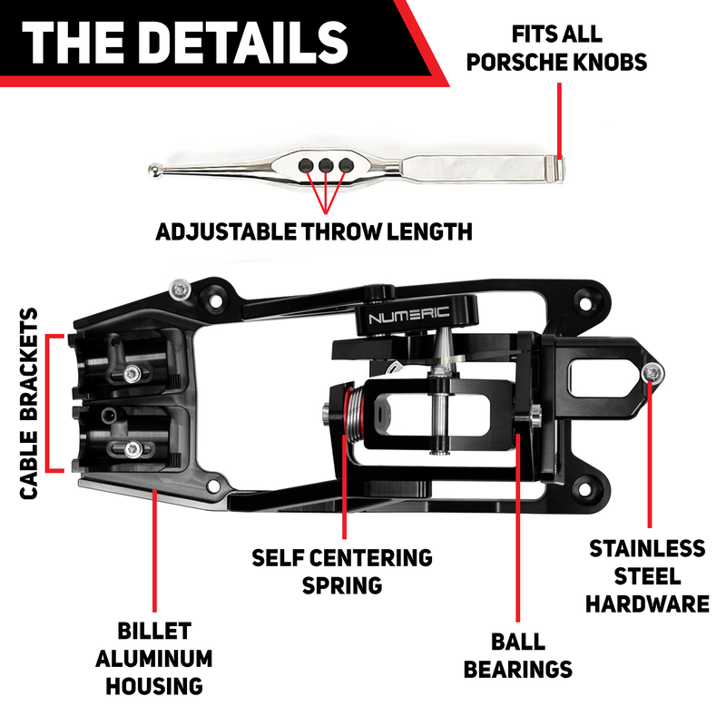 NM100 2.0 Adjustable Short Throw Shifter (Porsche 996/997 986/987)