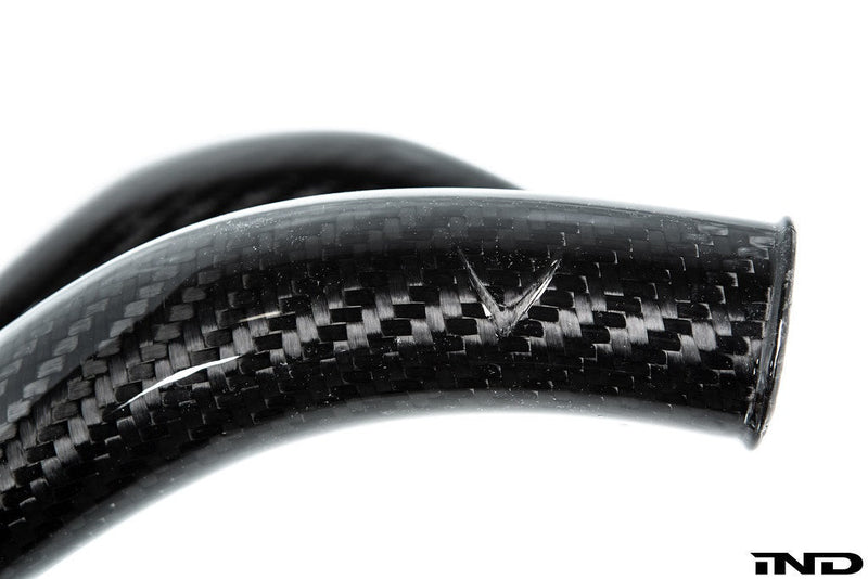 Eventuri BMW F8X M2C M3 M4 S55 Black Carbon Charge Pipe Set - Gloss | EVE-S55-CF-CHG-G