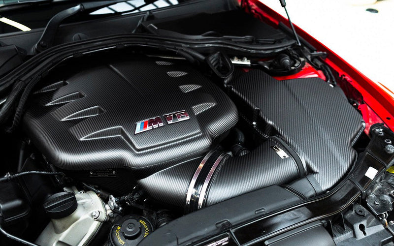 Eventuri BMW E9X M3 (S65) Black Carbon Inlet Plenum - Matte | EVE-E9X-CFM-PLM