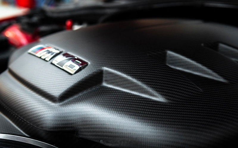 Eventuri BMW E9X M3 (S65) Black Carbon Inlet Plenum - Matte | EVE-E9X-CFM-PLM