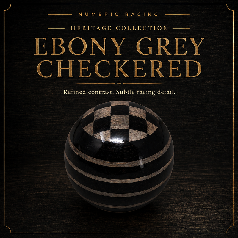 Ebony Grey Checkered - Heritage Wooden Shift Knob