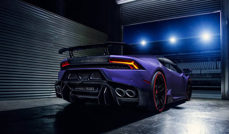 Vorsteiner Lamborghini Huracan Verona Edizione Aero Wing Blade w/ Aluminum Uprights Carbon Fiber PP 2x2 Glossy - 0902LOV