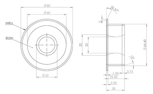 Front Control Arm Lower - Inner Rear Bushing Kit (Steel Subframe)