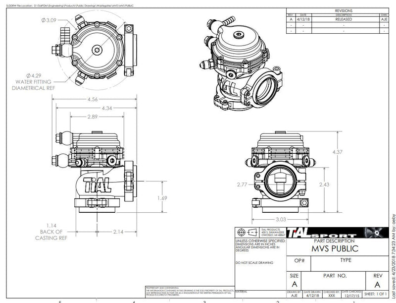 TiALSport MVS Wastegate -SEE OPTIONS