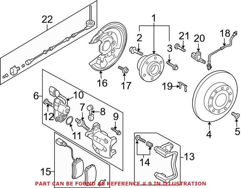 Genuine Vw/Audi Brake Caliper Bolt N 010 241 24