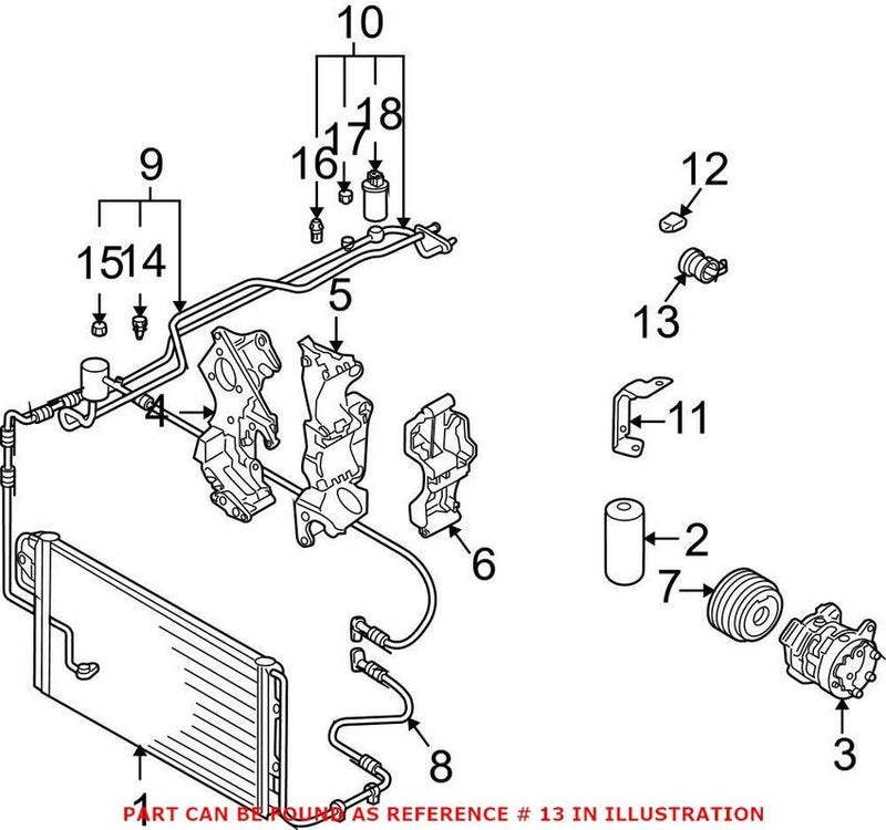 VW A/C Hose Clamp N0206901