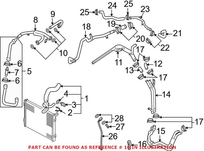 Engine Coolant Hose O-Ring
