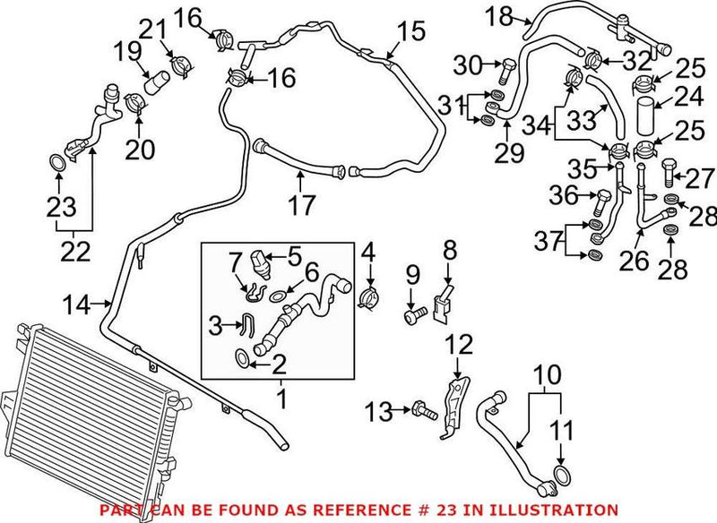 VW Engine Coolant Pipe Seal N90809102