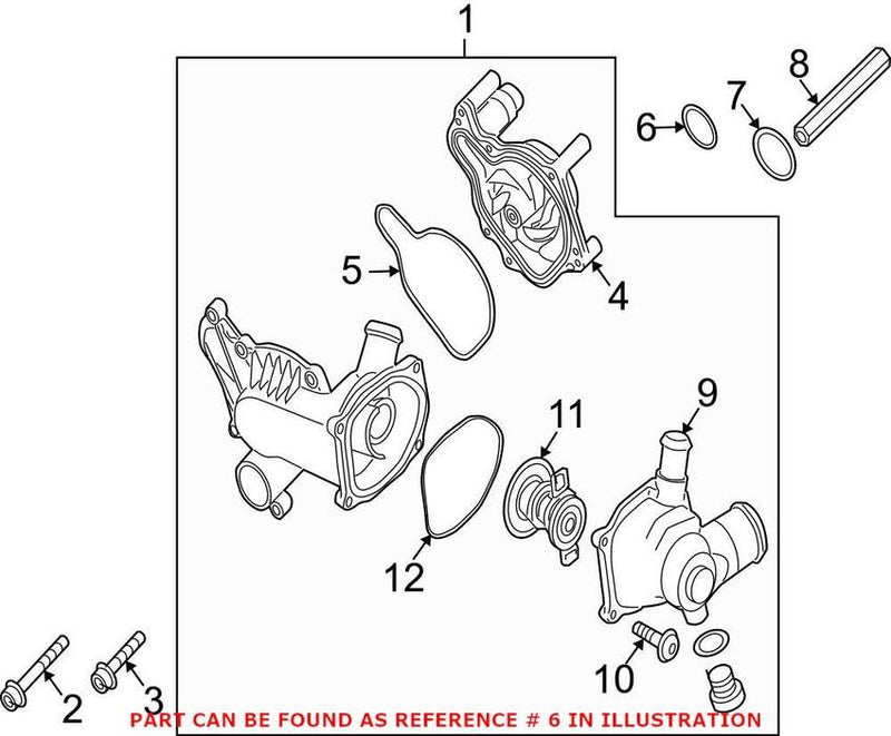 Genuine Vw/Audi Water Pump O Ring N 910 089 02