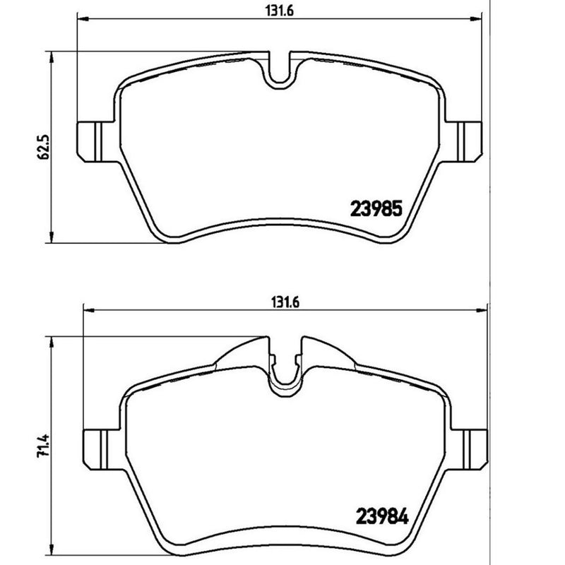 Mini Disc Brake Pad and Rotor Kit – Front and Rear (294mm/259mm) (Low-Met) 34116858652