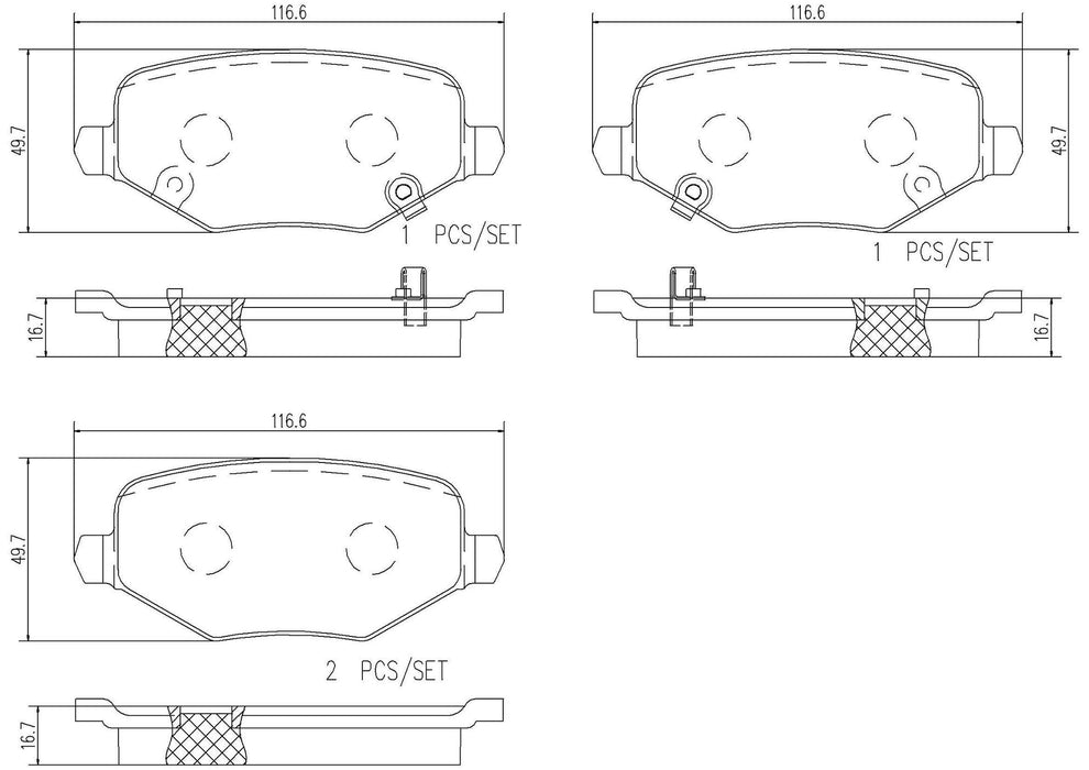 Volkswagen Disc Brake Pad and Rotor Kit – Front and Rear (302mm/305mm) (Ceramic) 7B0615301C