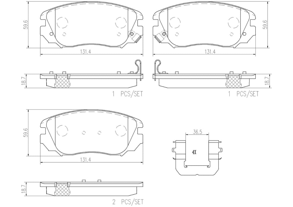 Brembo Disc Brake Pad Set – Front (Ceramic)