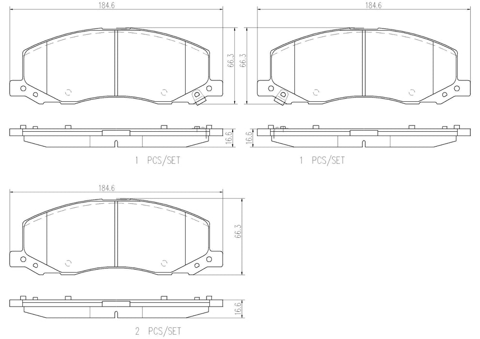 SAAB Disc Brake Pad Set – Front (Ceramic) 13237752 – Brembo P59058N