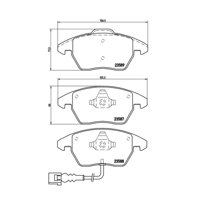 Volkswagen Disc Brake Pad and Rotor Kit – Front and Rear (312mm/282mm) (Xtra) (Low-Met) 5Q0615301F