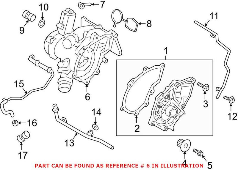 Engine Water Pump Housing (With Thermostat)