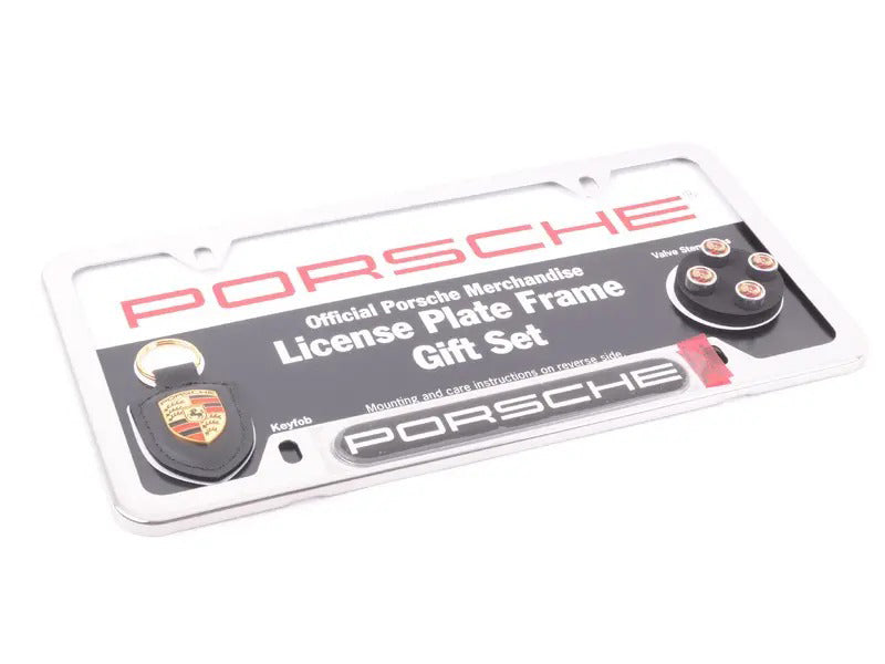 Porsche License Plate Frame Gift Set