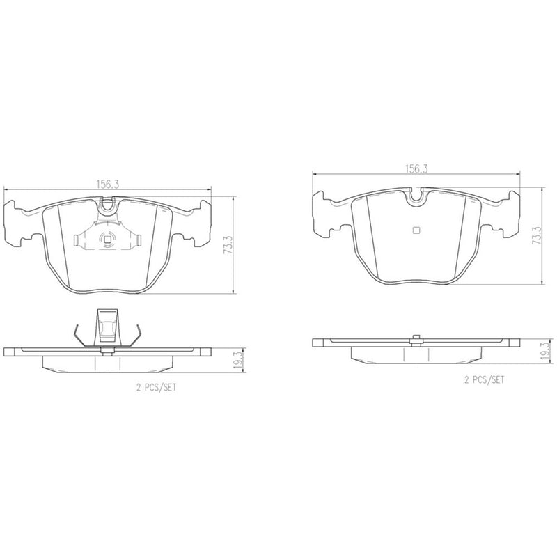 BREMBO Ceramic Front Disc Brake Pad Set - P06021N