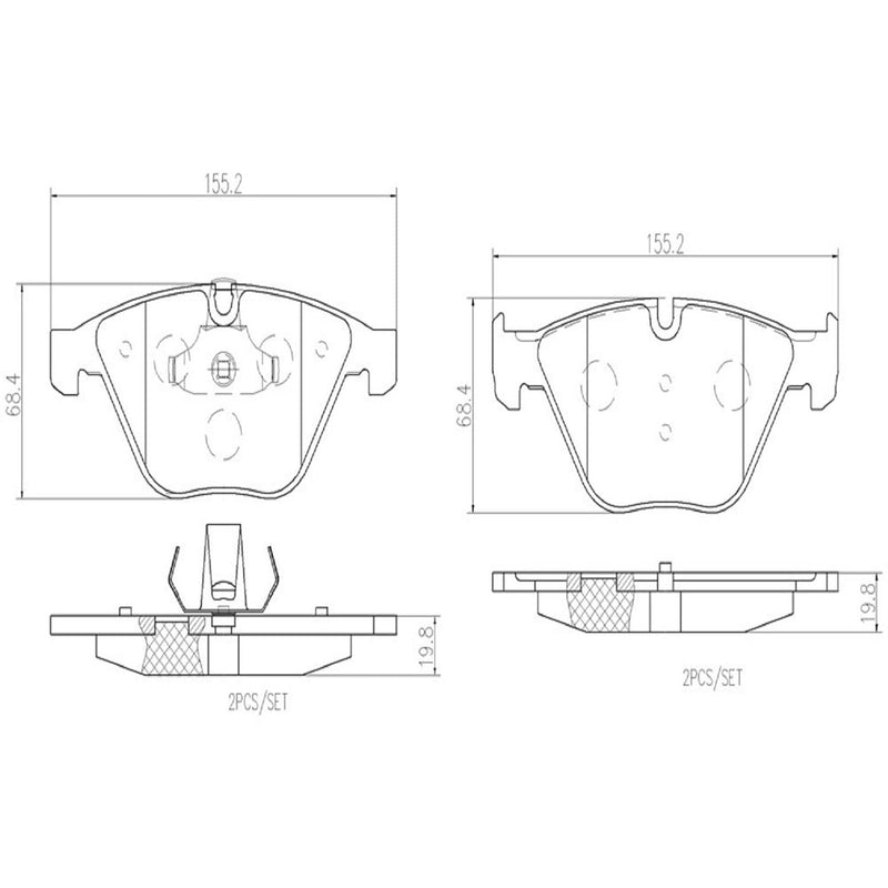 BREMBO CERAMIC Brake Pad Set P06054N