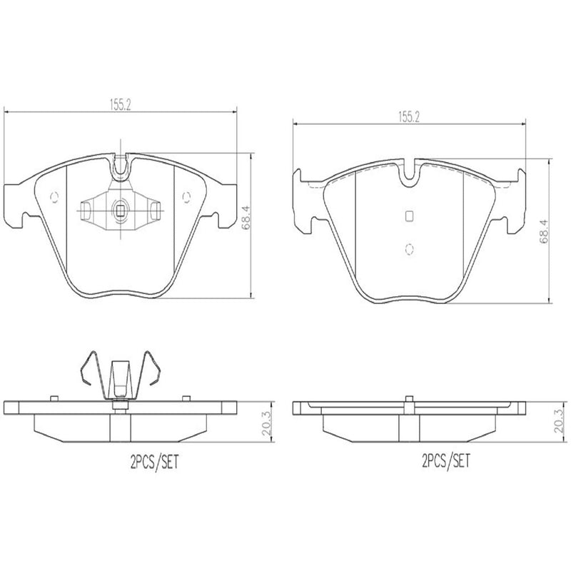 BREMBO CERAMIC Brake Pad Set P06055N