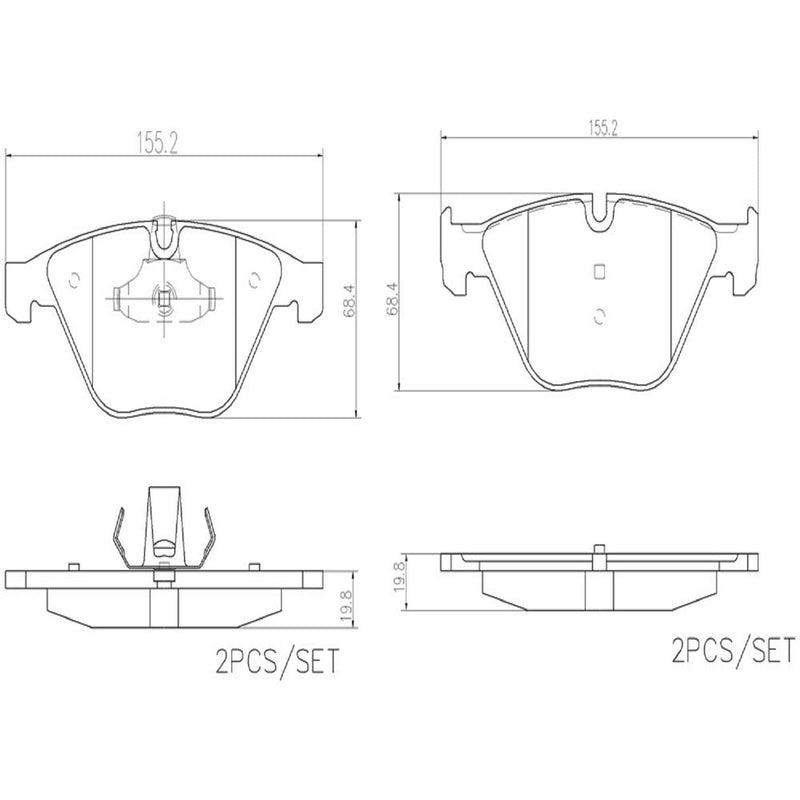 BREMBO CERAMIC Brake Pad Set P06081N
