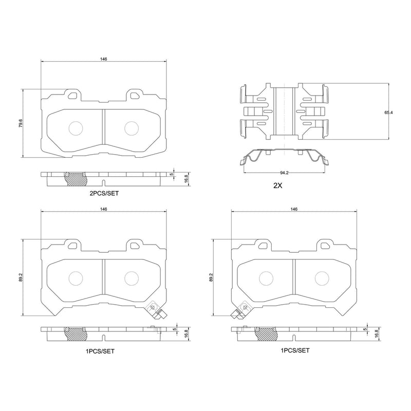 BREMBO Ceramic Front Disc Brake Pad Set - P10085N