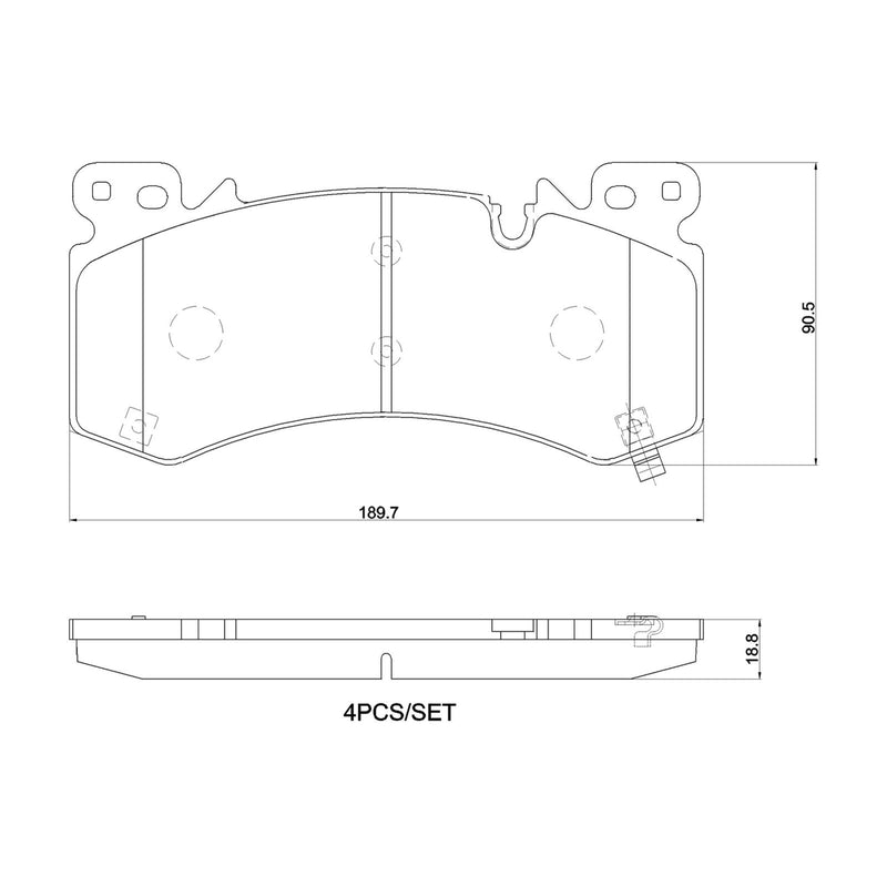BREMBO Ceramic Front Disc Brake Pad Set - P10101N