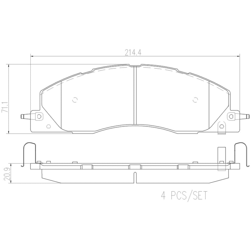 BREMBO Ceramic Front Disc Brake Pad Set - P18039N