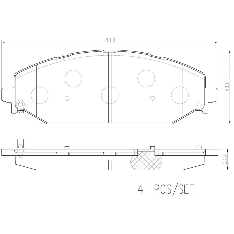 BREMBO Ceramic Front Disc Brake Pad Set - P23193N