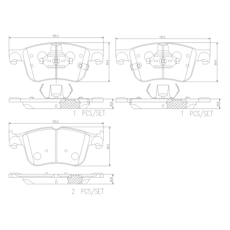 BREMBO Ceramic Front Disc Brake Pad Set - P24218N