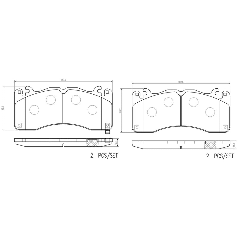BREMBO Ceramic Front Disc Brake Pad Set - P24229N