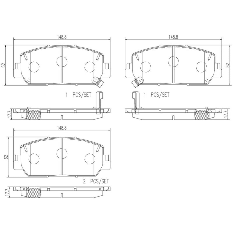 BREMBO Ceramic Front Disc Brake Pad Set - P28084N