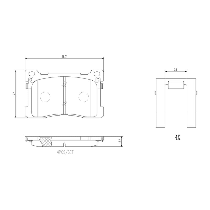 BREMBO Ceramic Front Disc Brake Pad Set - P30082N