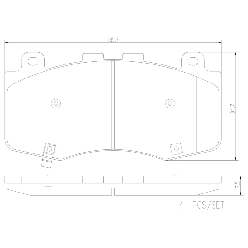BREMBO Ceramic Front Disc Brake Pad Set - P37028N