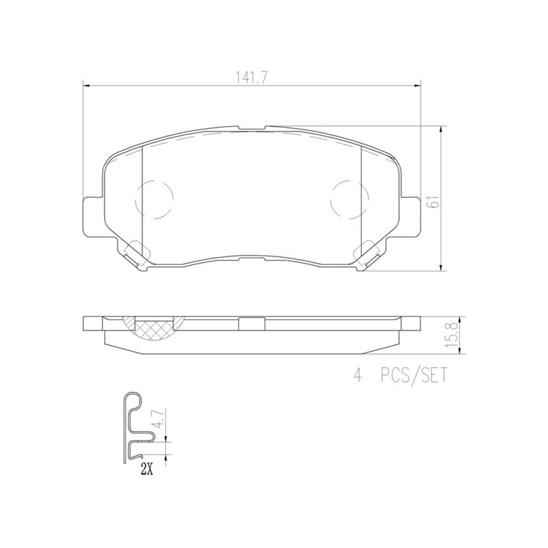 BREMBO Ceramic Front Disc Brake Pad Set - P49045N